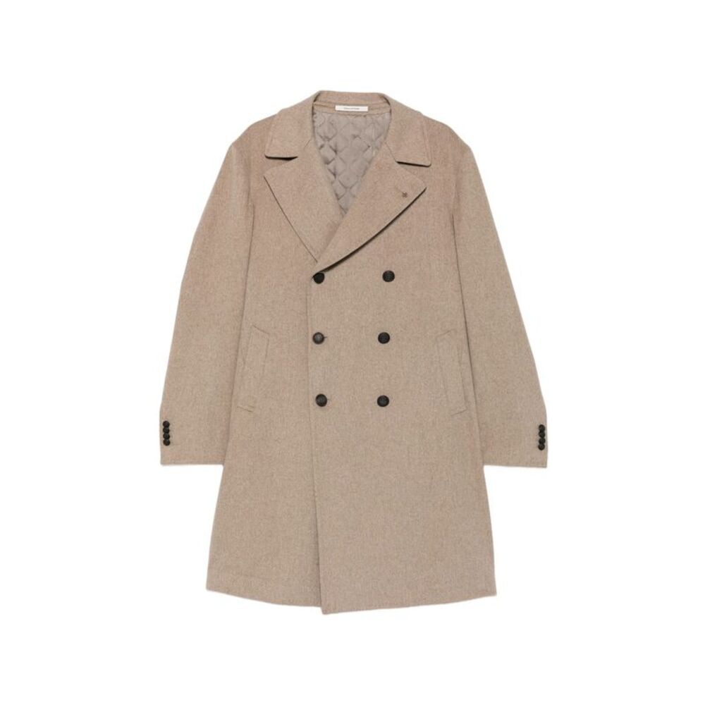 Tagliatore Neutrals Coats - Double Breasted Coats Men